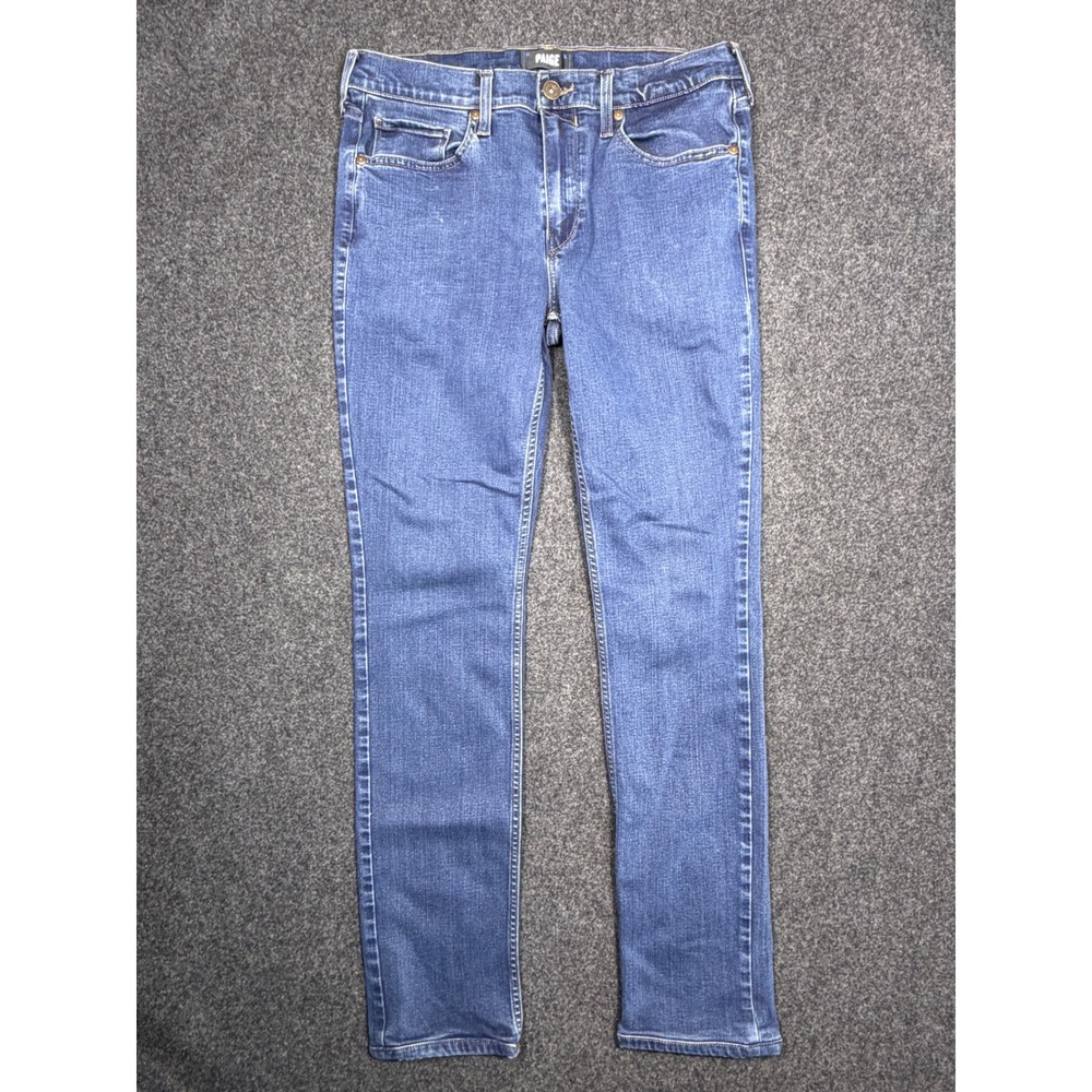 Paige‎ Federal Slim Straight Jeans Mens 32x31 Blue Samson Medium Wash